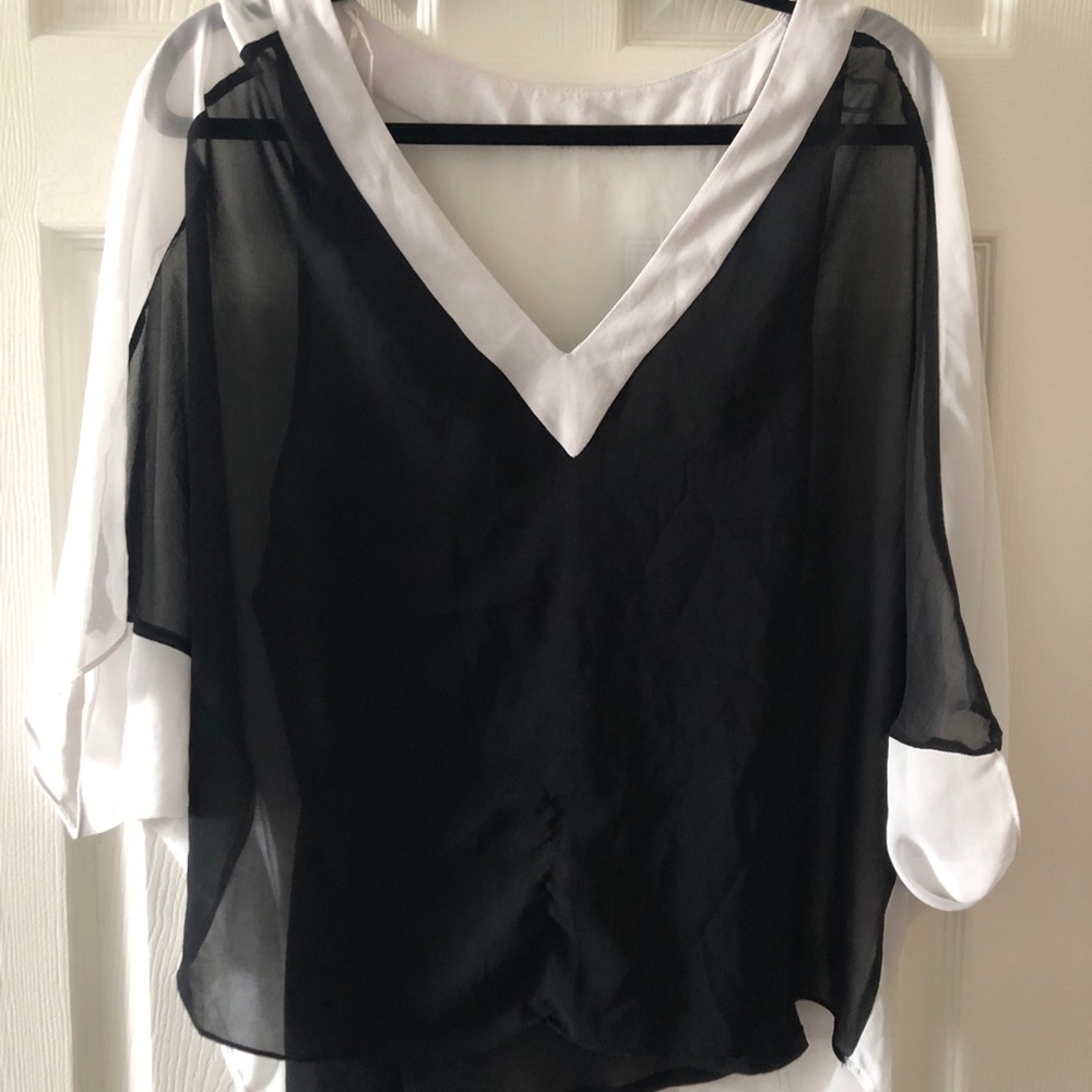 Zara Chiffon Vneck Top